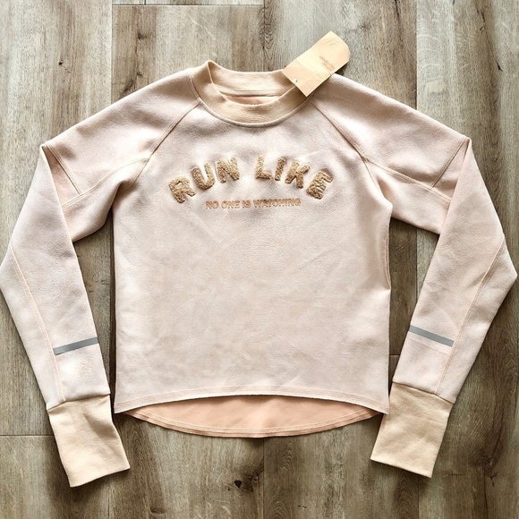 H&M, Run Like No One Is Watching, Cropped, Sweatshirt, Size XS, New With Tags - Picture 5 of 16